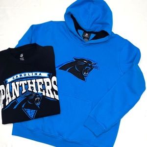 Carolina Panthers Pull Over Hoodie and tee shirt